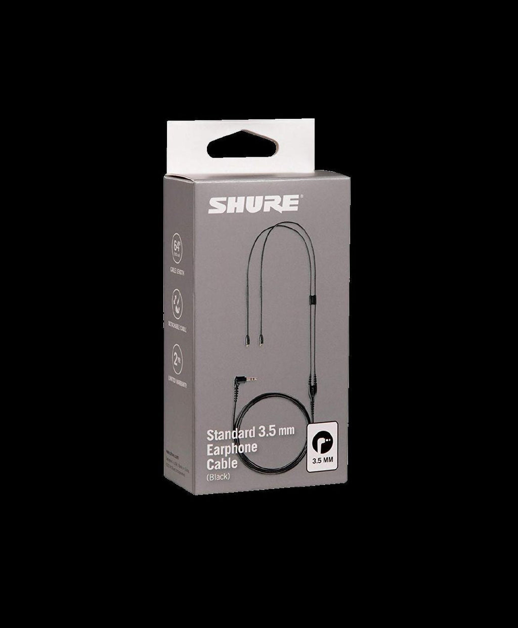 Shure EAC64BK Detachable Cable - Black 64 inch (1625mm) for SE315; SE425 and SE535