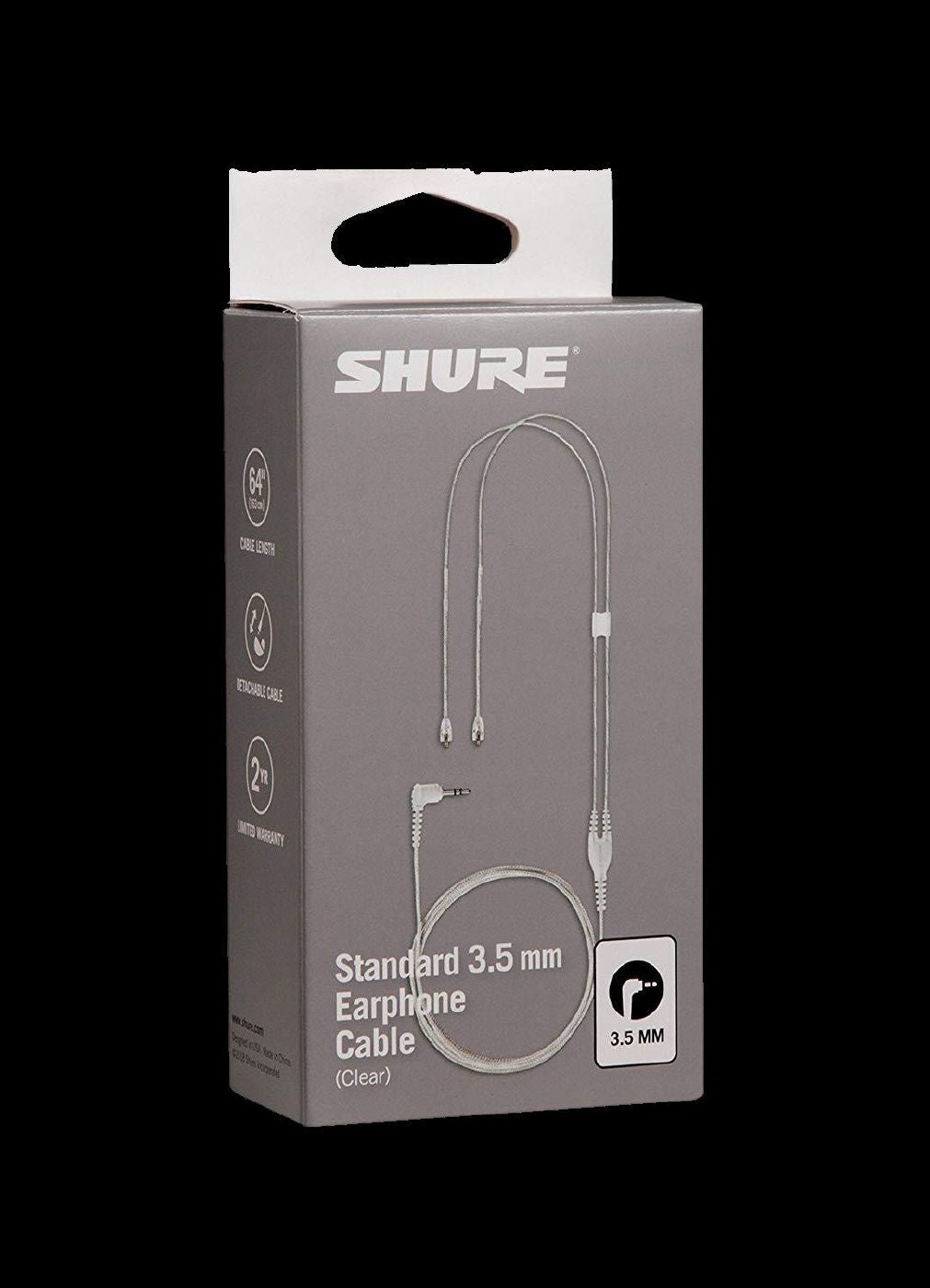 Shure EAC64CL Detachable Cable - Clear 64 inch (1625mm) for SE315; SE425 and SE535