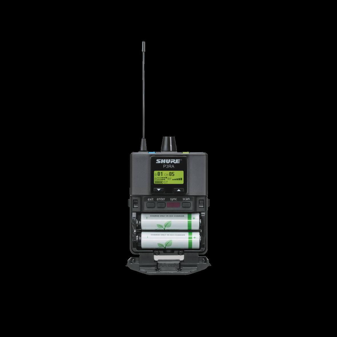 Shure P3RA PSM300 Professional Wireless Bodypack (L19: 630-654 MHz)