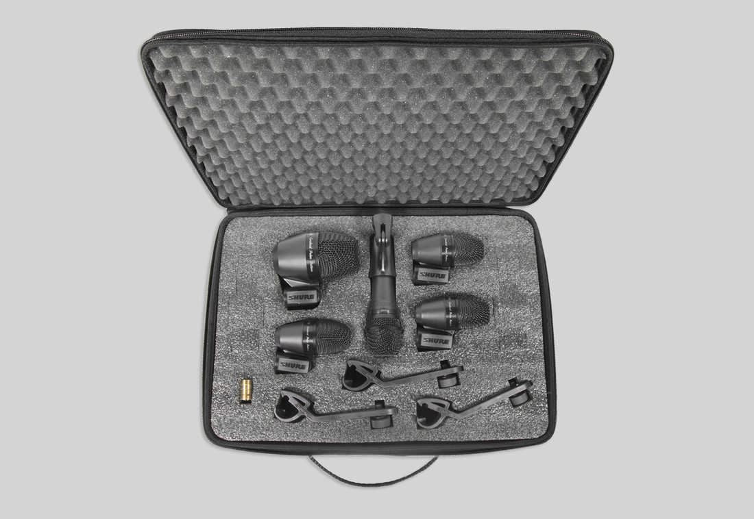 Shure PGADRUMKIT5 Drum Microphone Kit (5 Mics w Case)