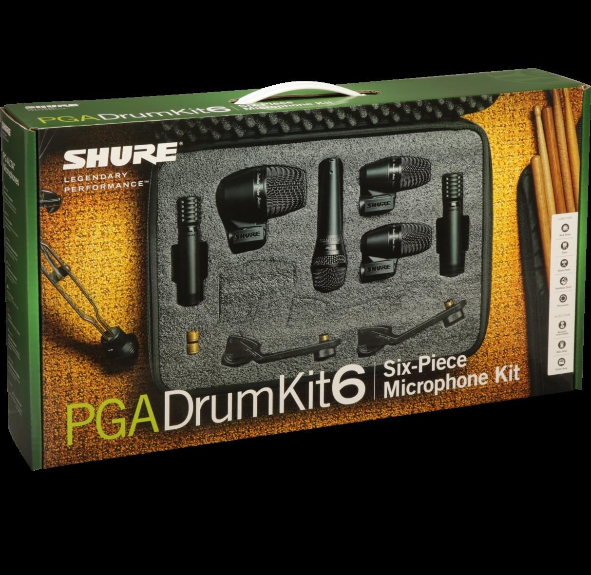 Shure PGADRUMKIT6 Drum Microphone Kit (6 Mics w Case)