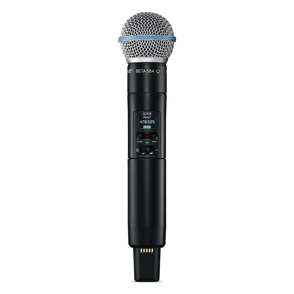 Shure SLX-D System with SLXD2/Beta58 Handheld Transmitter & SLXD4 Digital Wireless Receiver