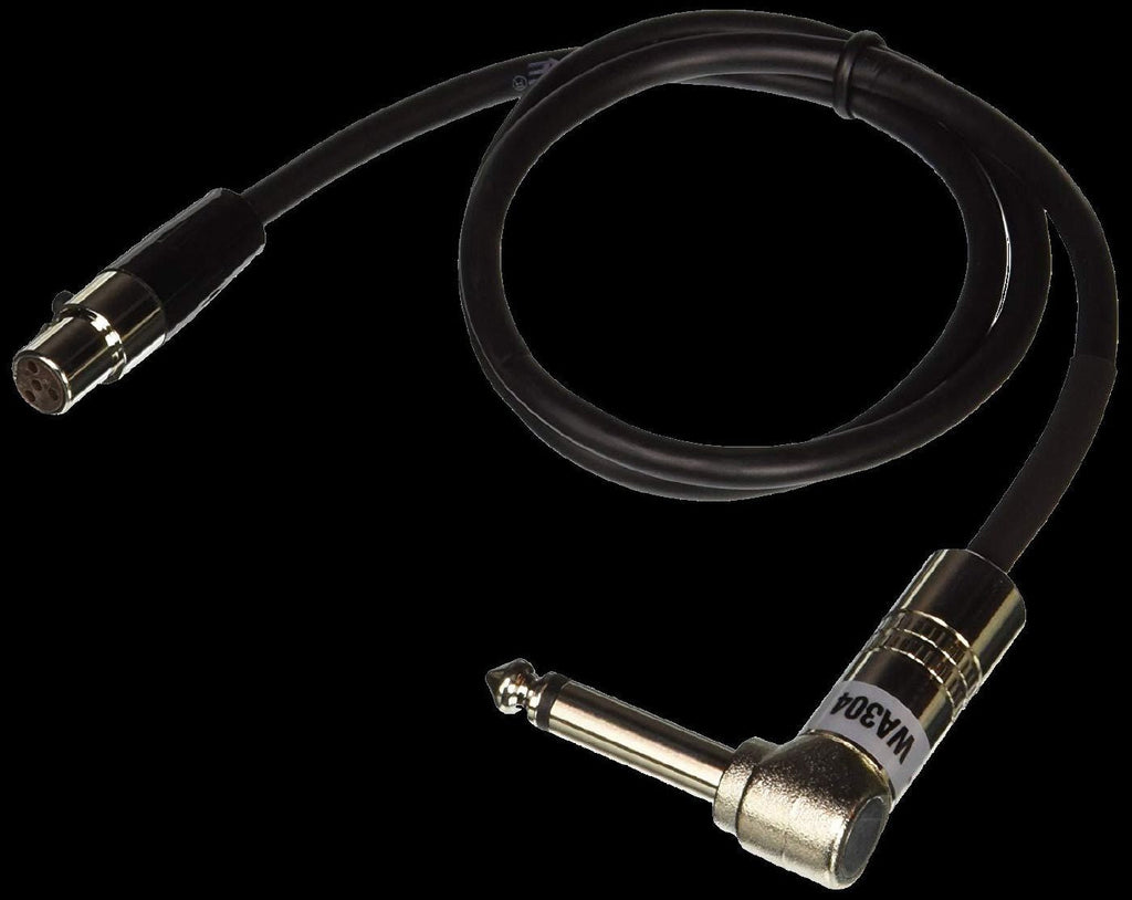 Shure WA304 Wireless RA/Jack to TA4F Instrument Cable 600mm For U1 UC1 ULX1 UR1 SLX1 PGX1
