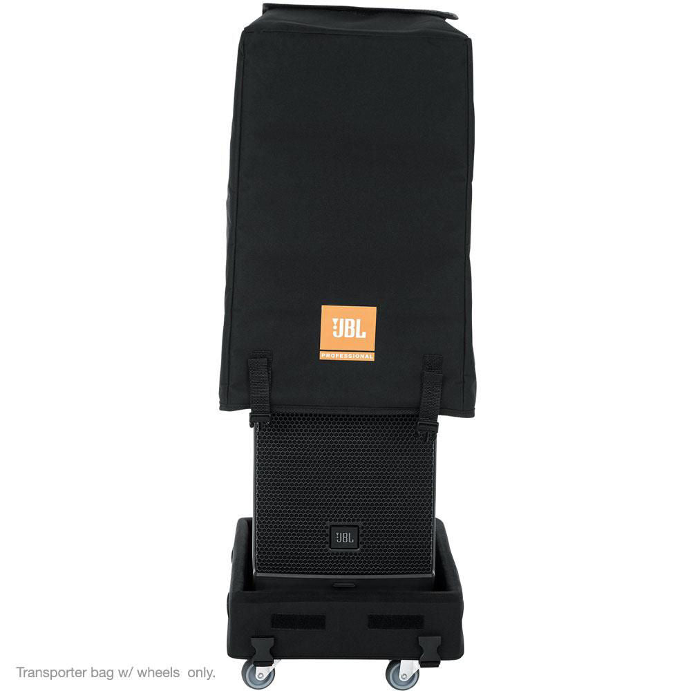 JBL EON ONE Pro transport bag for portable speaker, featuring padded exterior and sturdy handles for easy carrying.