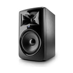 JBL LSR308MKII 8-inch 2-way studio monitor speaker showing a black speaker with control knobs and JBL branding.