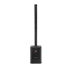 JBL PRX ONE powered column PA system with integrated mixer and DSP, featuring sleek design and multiple speaker components.