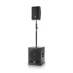 JBL IRX 8-inch powered portable PA speaker with Bluetooth connectivity, professional audio equipment for live sound.