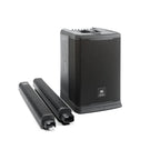 JBL PRX ONE powered column PA system with built-in mixer and digital signal processing, showing the sleek speaker design.