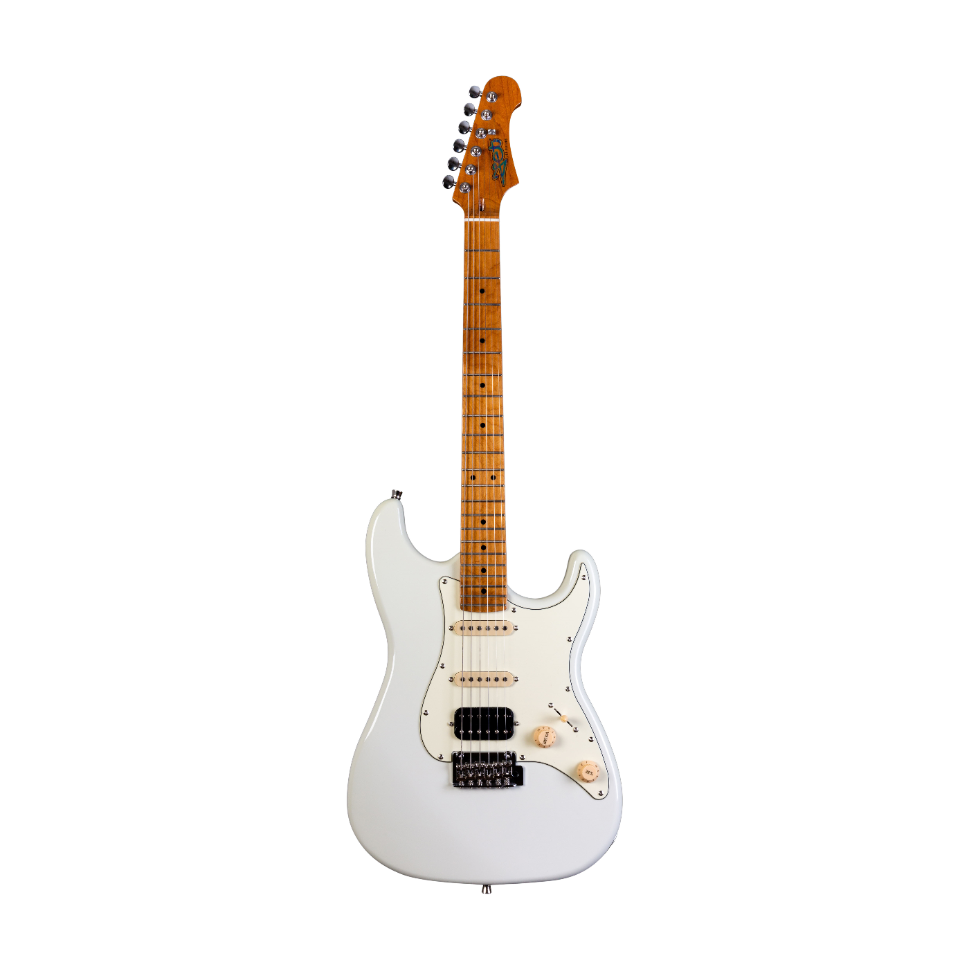 Jet JS-400 HSS Electric Guitar with Roasted Maple Fretboard - Olympic White