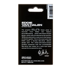 Six EVH Jim Dunlop Eruption Max-Grip .60mm guitar picks displayed in a pack, designed for precise and comfortable playing.