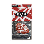 Jim Dunlop EVH Shark guitar picks pack featuring colorful shark-shaped picks for electric guitar players.