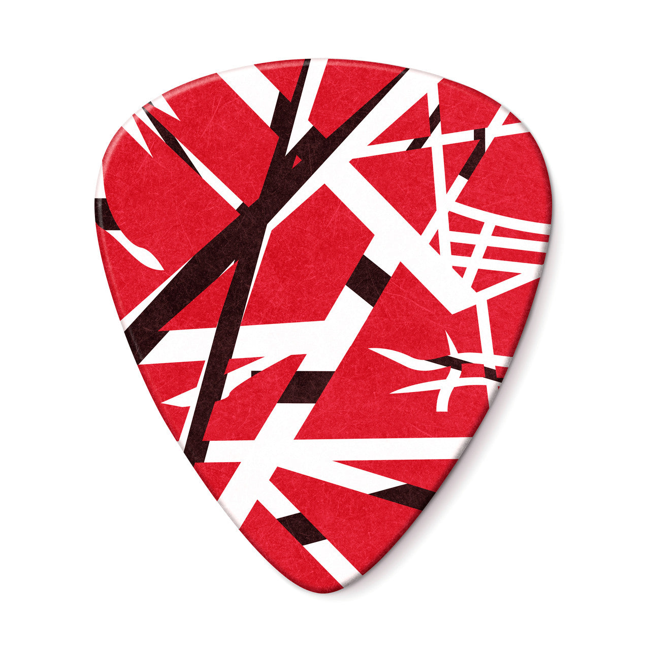 Jim Dunlop Eddie Van Halen Tortex 73mm guitar pick with Frankenstein design, showing the back side with detailed artwork.