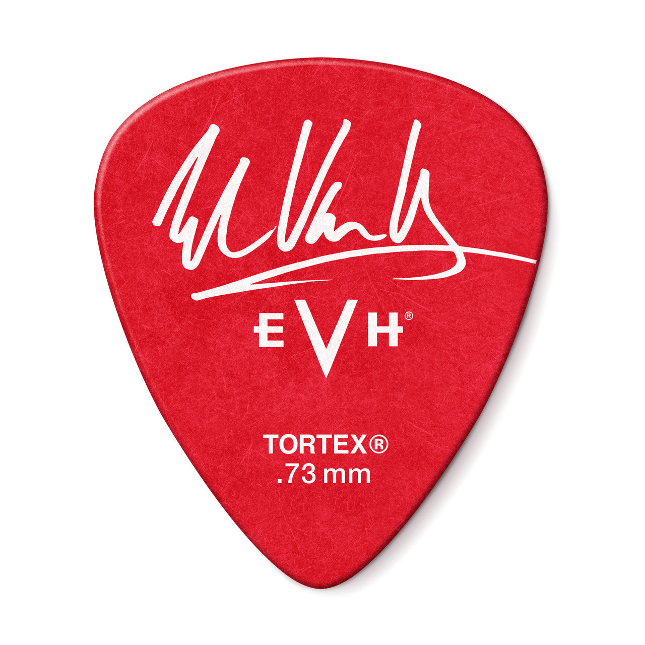 Jim Dunlop Eddie Van Halen Tortex guitar pick, 73mm size, featuring Frankenstein design with bold artwork and grip surface.
