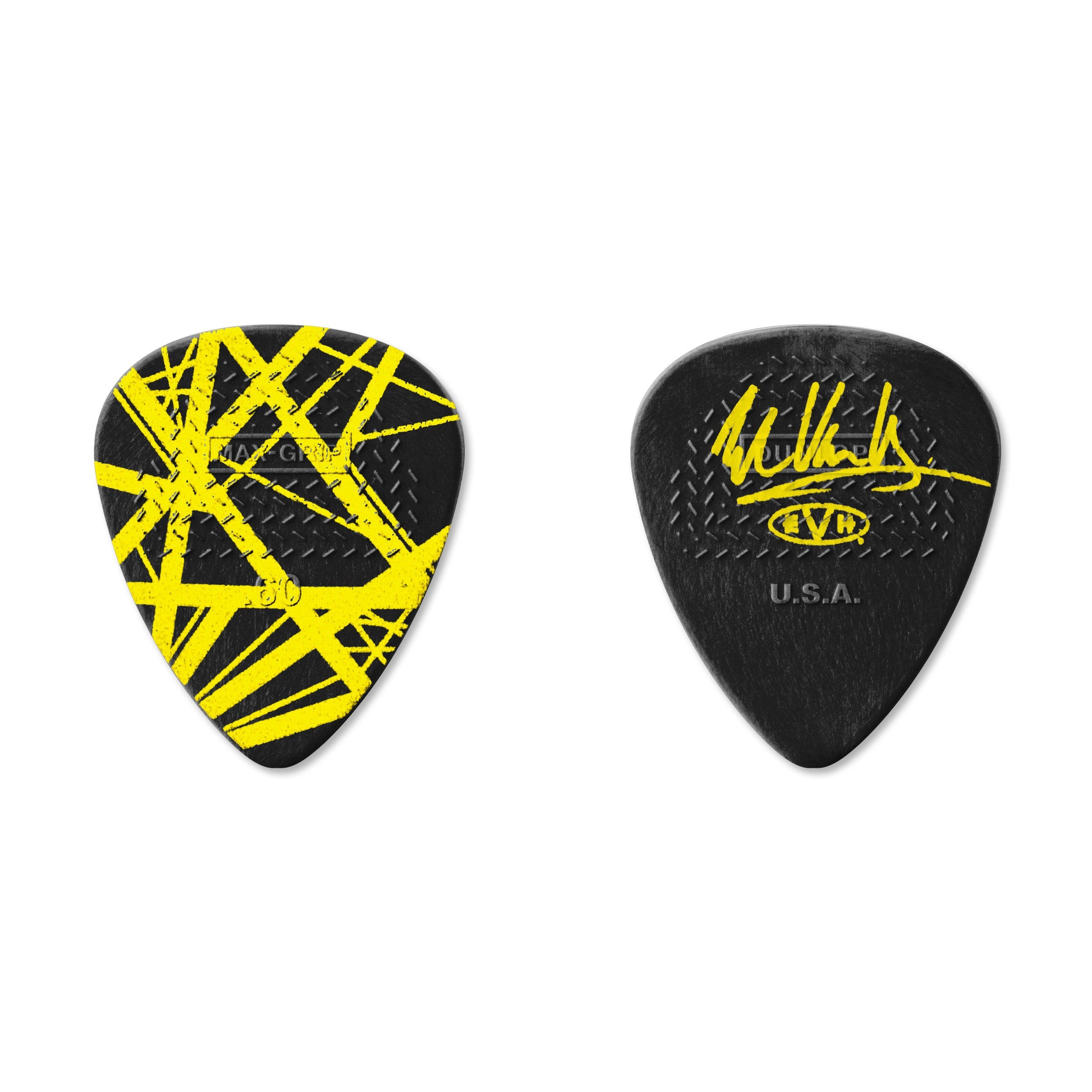 Jim Dunlop EVH Bumblebee Max-Grip .60Mm Guitar Pick Pack Of 6
