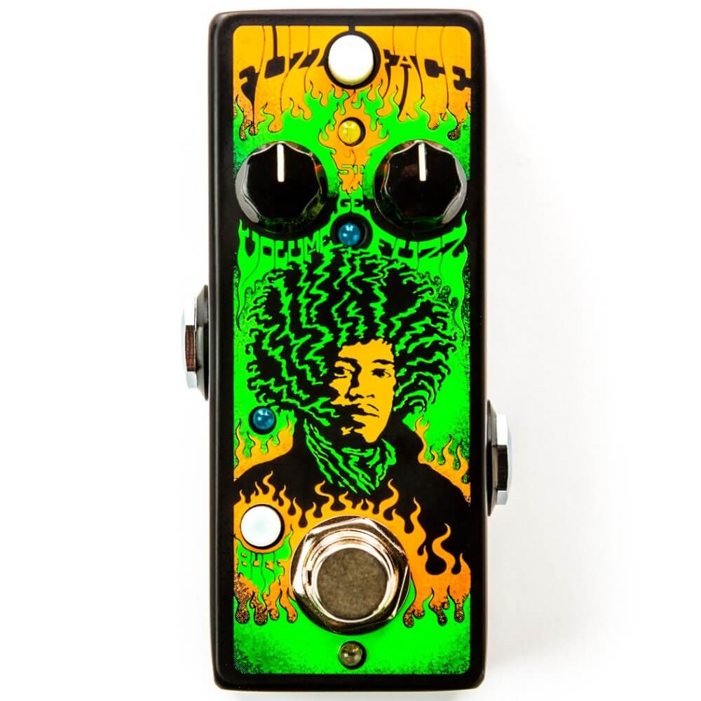 Dunlop Authentic Hendrix JHMS1 '68 Shrine Series Fuzz Face distortion guitar effect pedal with vintage design and controls.