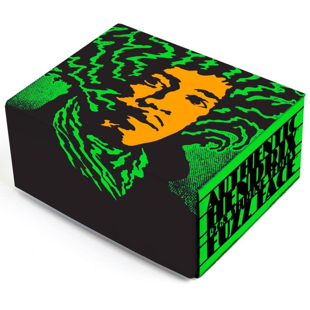 Dunlop Authentic Hendrix JHMS1 Fuzz Face distortion pedal with vintage design and control knobs for guitar effects.