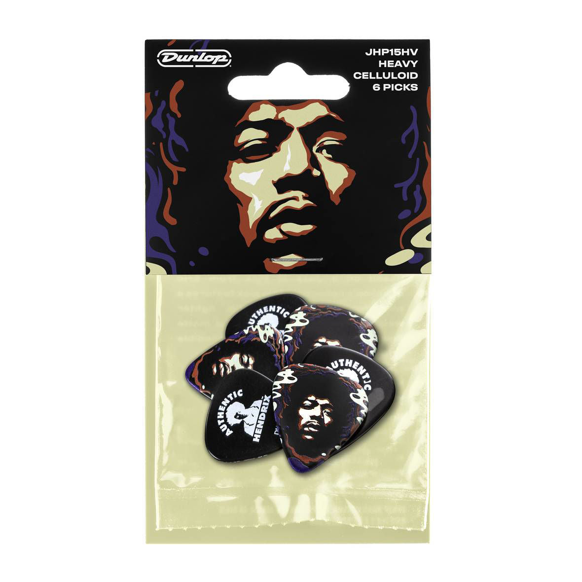 Jim Dunlop Hendrix ‚Äò69 Psych Star Haze Series Player‚Äôs Pack Guitar Pick (6 in a pack)