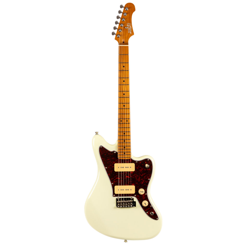 Jet JJ-300 P90 Electric Guitar with Maple Fretboard - Olympic White