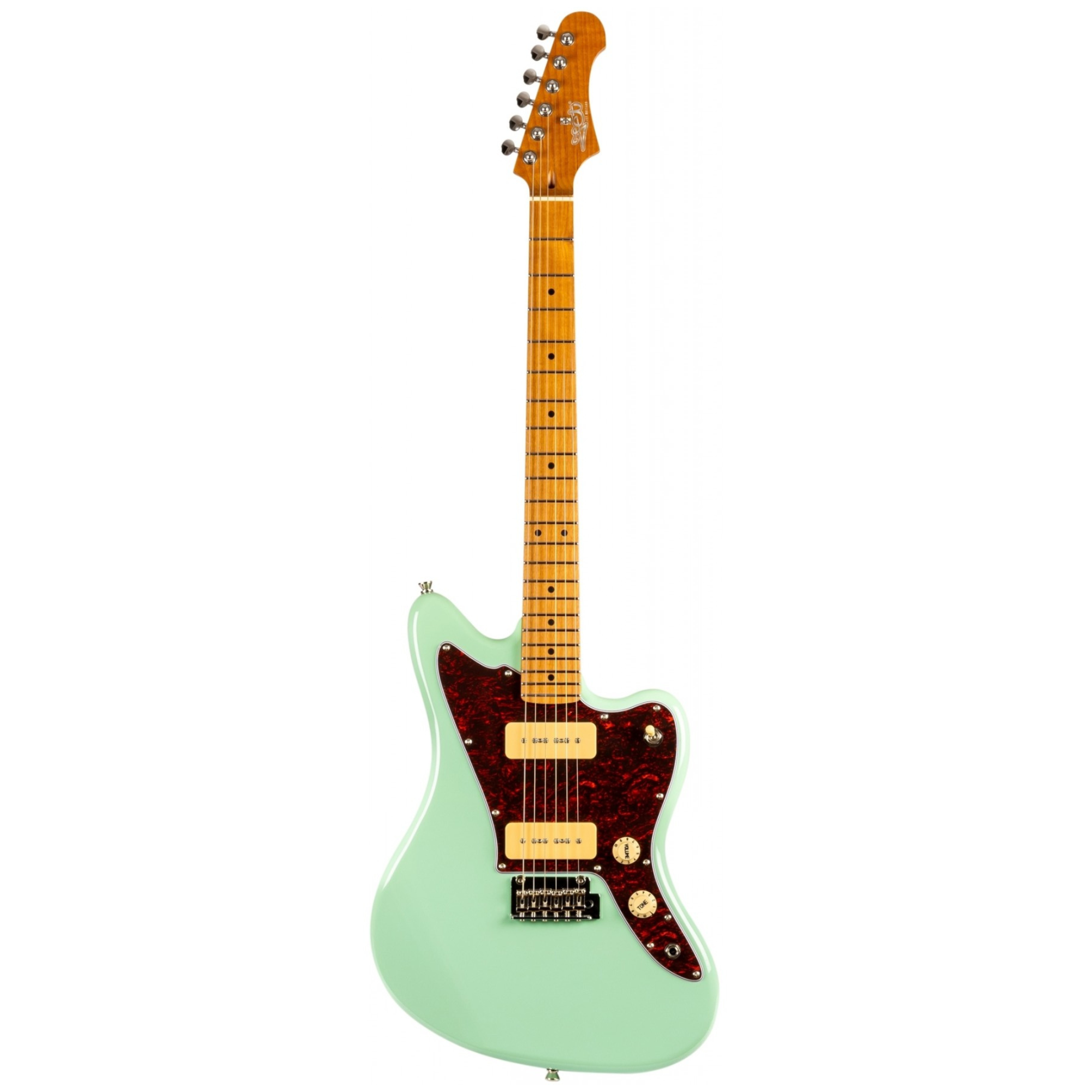 Jet JJ-300 P90 Electric Guitar with Maple Fretboard - Sea foam green