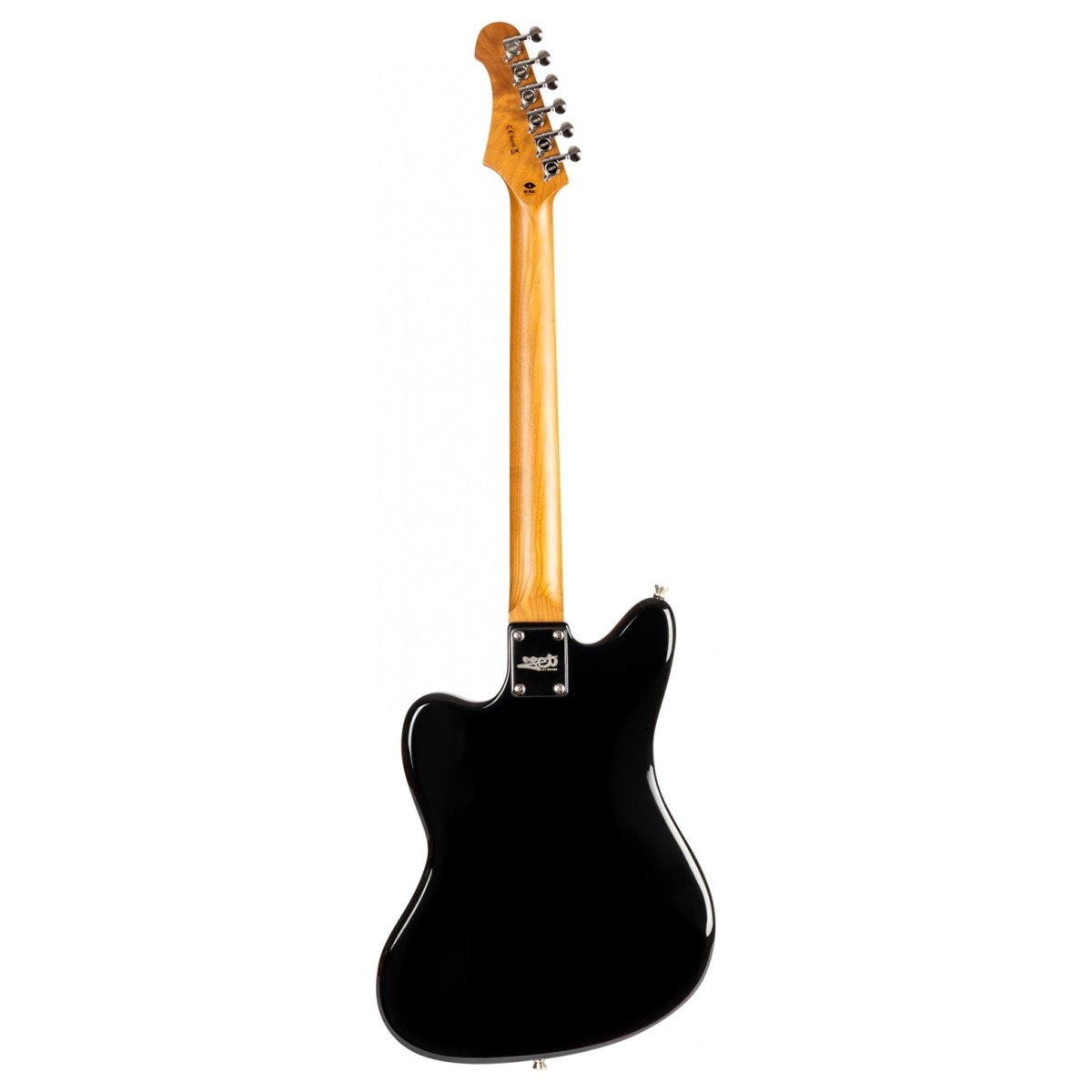 Jet JJ-350 H/P90 Electric Guitar with Roasted Maple Fretboard - Black