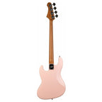 Pink Jet JJB-300 PK electric bass guitar with a sleek body and four strings, showcasing the Jet Guitars brand and modern design.