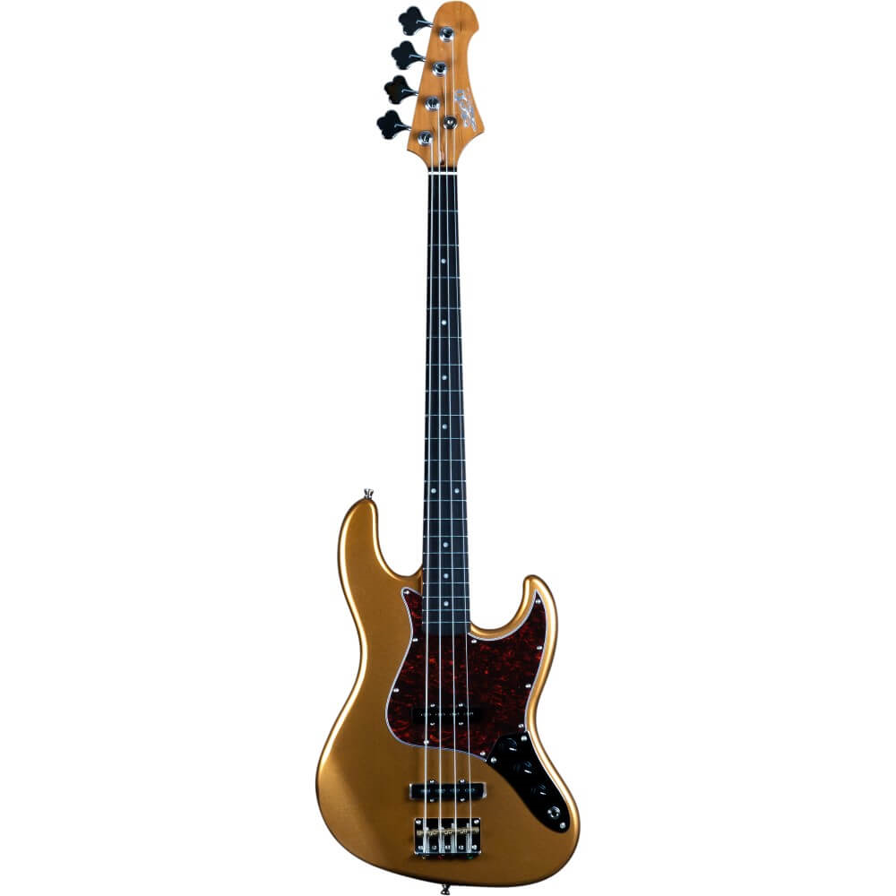Jet JJB-300 4-String Bass Guitar with Rosewood Fretboard - Gold