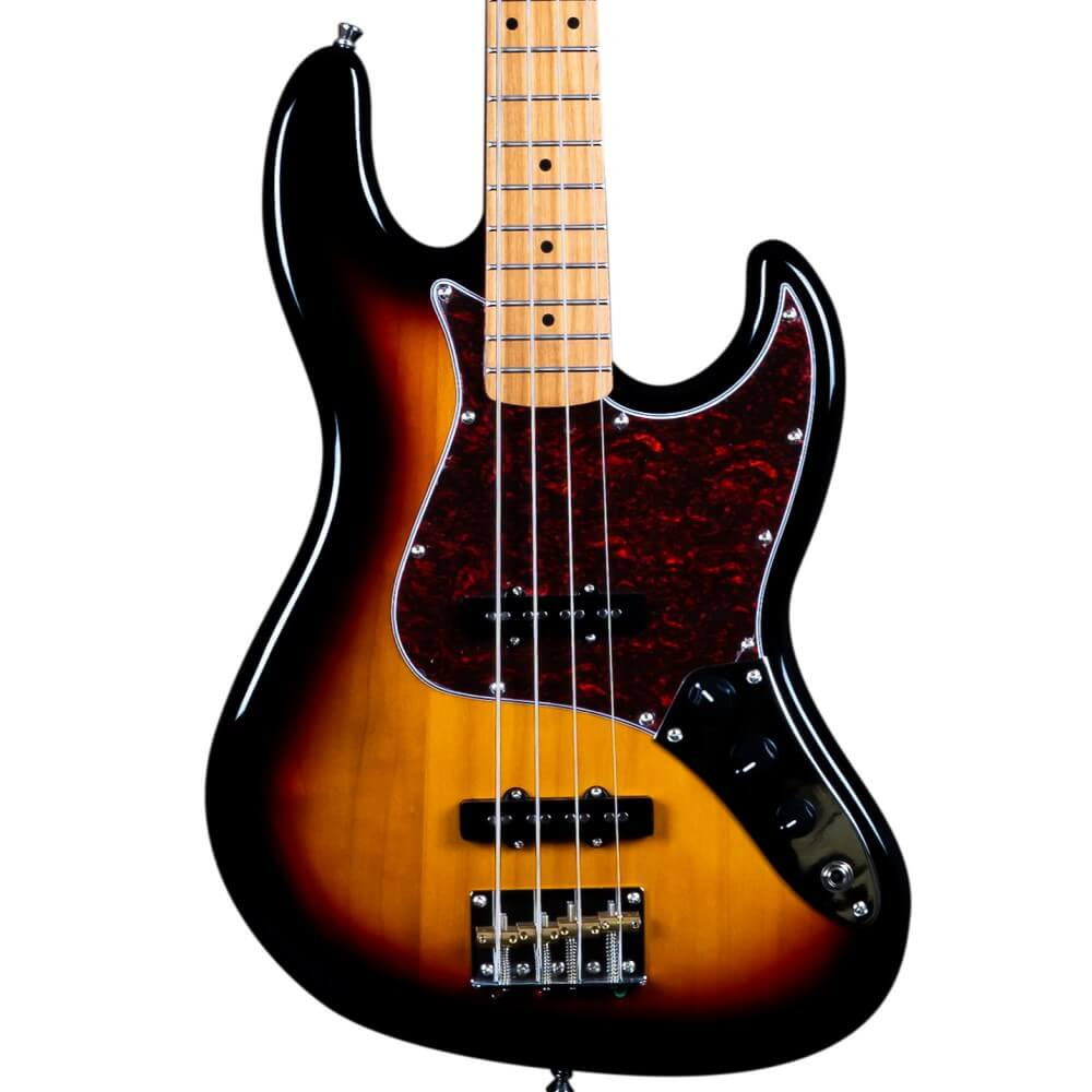 Jet JJB-300 4-String Bass Guitar with Maple Fretboard - Sunburst
