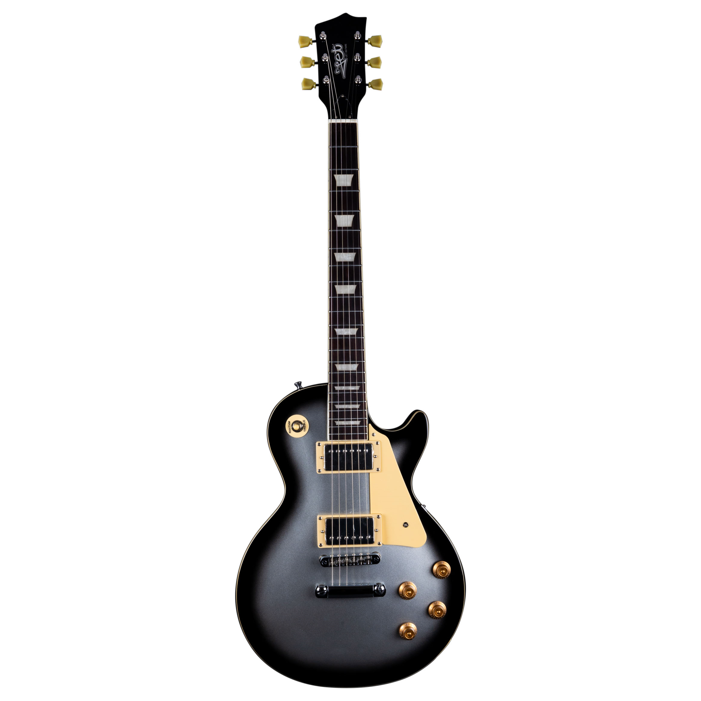Jet JL-500 Electric Guitar in Silverburst finish with dual humbuckers and sleek design, showcasing the modern Jet Guitars style.