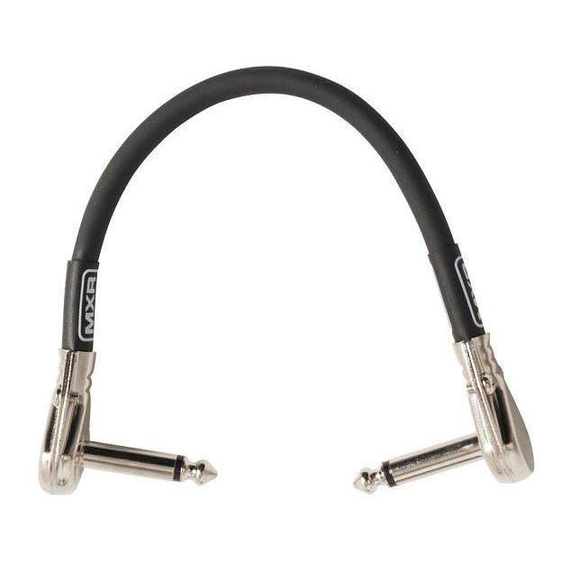 MXR JM506 6-inch guitar patch lead with black cable and connectors, designed for high-quality instrument connection.