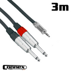 AVE Connex JMJS-3T AUX cable for audio devices, with a 3.5mm jack and durable design for reliable sound connection.