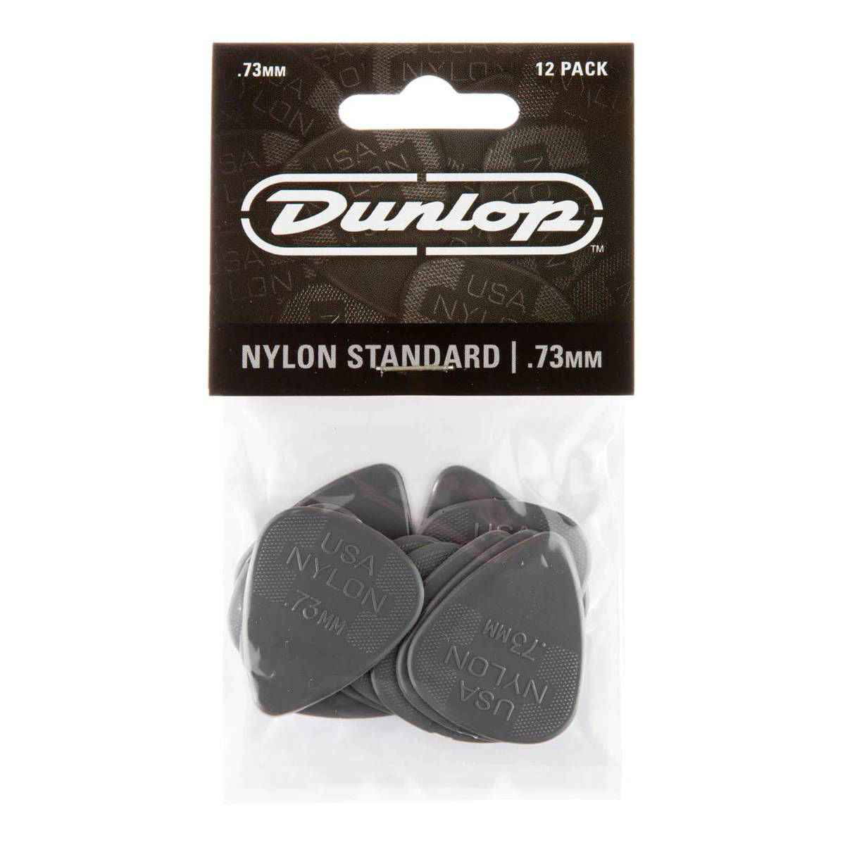 Jim Dunlop JP273 Nylon Greys Players Guitar Pick Pack (12 in a Display Bag) - .73mm