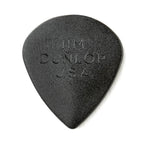 Six Jim Dunlop Ultex Jazz III guitar picks from the JP420 Players Pack, showcasing durable, pointed picks ideal for precise playing.