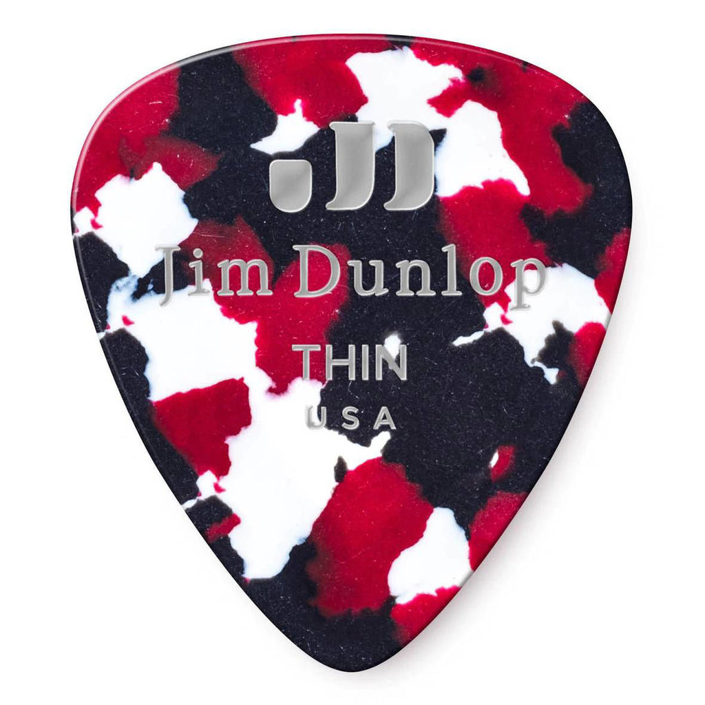 Jim Dunlop Celluloid Confetti Thin Guitar Pick Player Pack - 12 pack