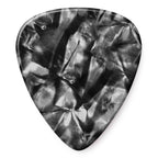 Jim Dunlop Celluloid Black Pearloid Thin Guitar Pick Player Pack - 12 pack