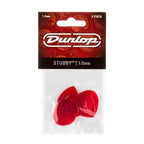 Six Jim Dunlop JP510 1.0 mm stubby guitar picks in a pack, designed for comfortable grip and versatile playing.