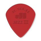 Jim Dunlop JP5XLN Nylon Jazz III XL Player Pack Guitar Pick - Red - 6 Pack