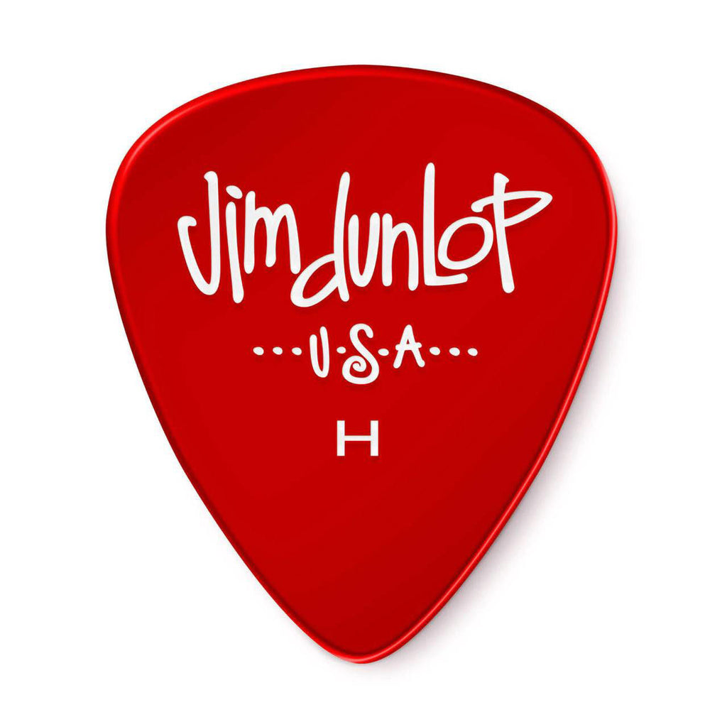 Set of 12 Jim Dunlop JP6H Gels Heavy Players Pack guitar picks, featuring translucent, durable guitar picks for heavy playing.