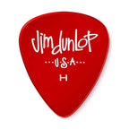 Set of 12 Jim Dunlop JP6H Gels Heavy Players Pack guitar picks, featuring translucent, durable guitar picks for heavy playing.