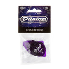 Jim Dunlop JP6M Gels Medium guitar picks in a pack, showing 12 durable Dunlop medium gauge picks for versatile playing.