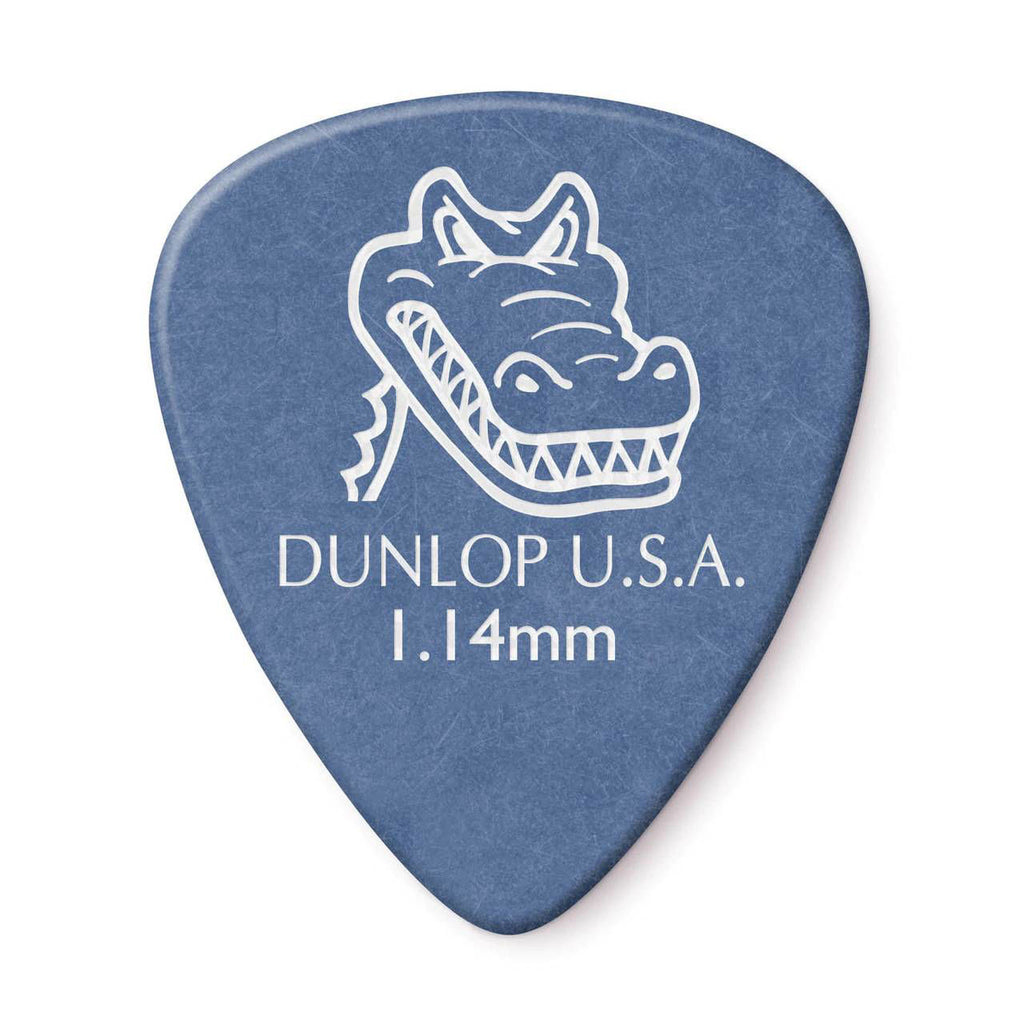 Jim Dunlop Gator Grip JP714 1.14mm guitar picks in a pack, featuring durable, textured picks for players.