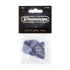 Jim Dunlop Gator Grip JP796 .96mm guitar picks in a pack, showing 12 durable plastic picks with textured grip surfaces.