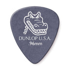 Jim Dunlop Gator Grip JP796 .96mm guitar picks, 12-pack, showing textured surface and variety of picks for comfortable playing.