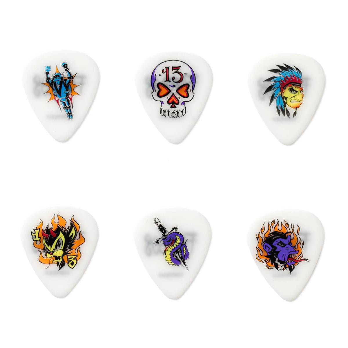 Jim Dunlop .60mm Blackline Guitar Pick Player Pack (6 in a pack)