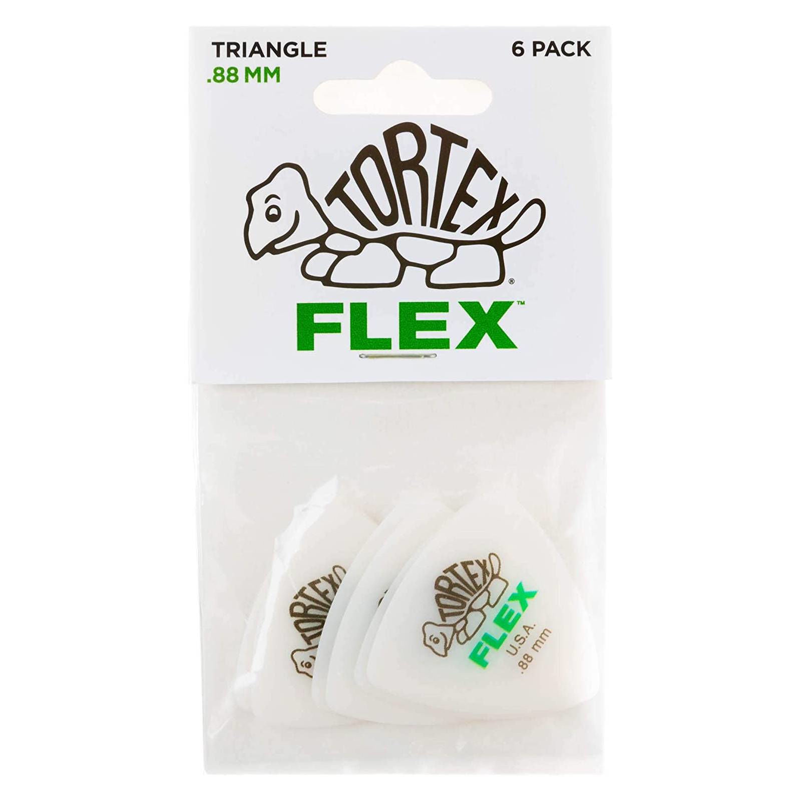 Jim Dunlop .88mm Tortex Flex Triangle Guitar Pick Player Pack (6 in a pack)