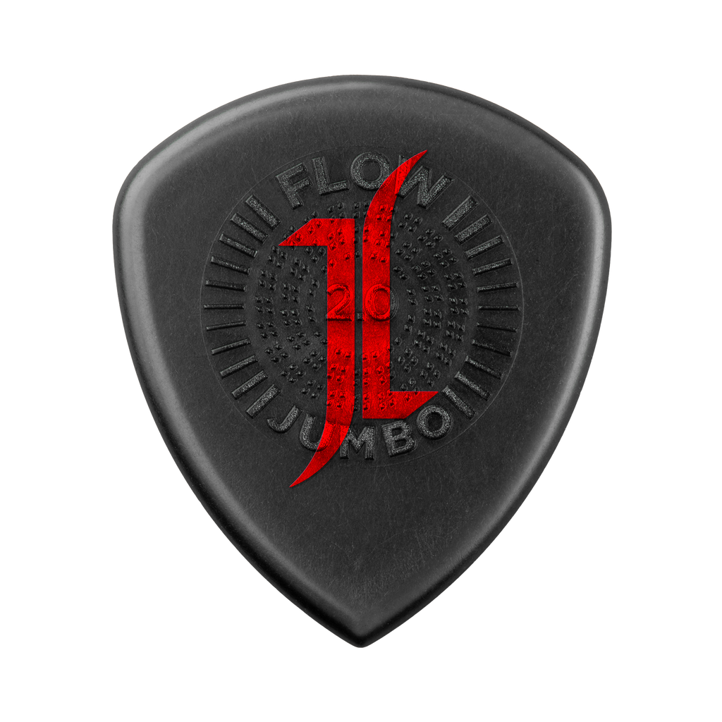 Jim Dunlop Jeff Loomis Custom Flow Jumbo Guitar Picks Player's Pack, featuring various colorful Jim Dunlop guitar picks.