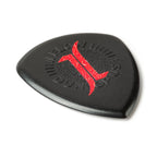 Jim Dunlop Jeff Loomis custom flow jumbo guitar pick Player's Pack with multiple Jim Dunlop picks, shown in a display.