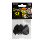Six Jim Dunlop Jim Root signature nylon guitar picks in a pack, featuring the JPJRN design and shape for versatile playing.
