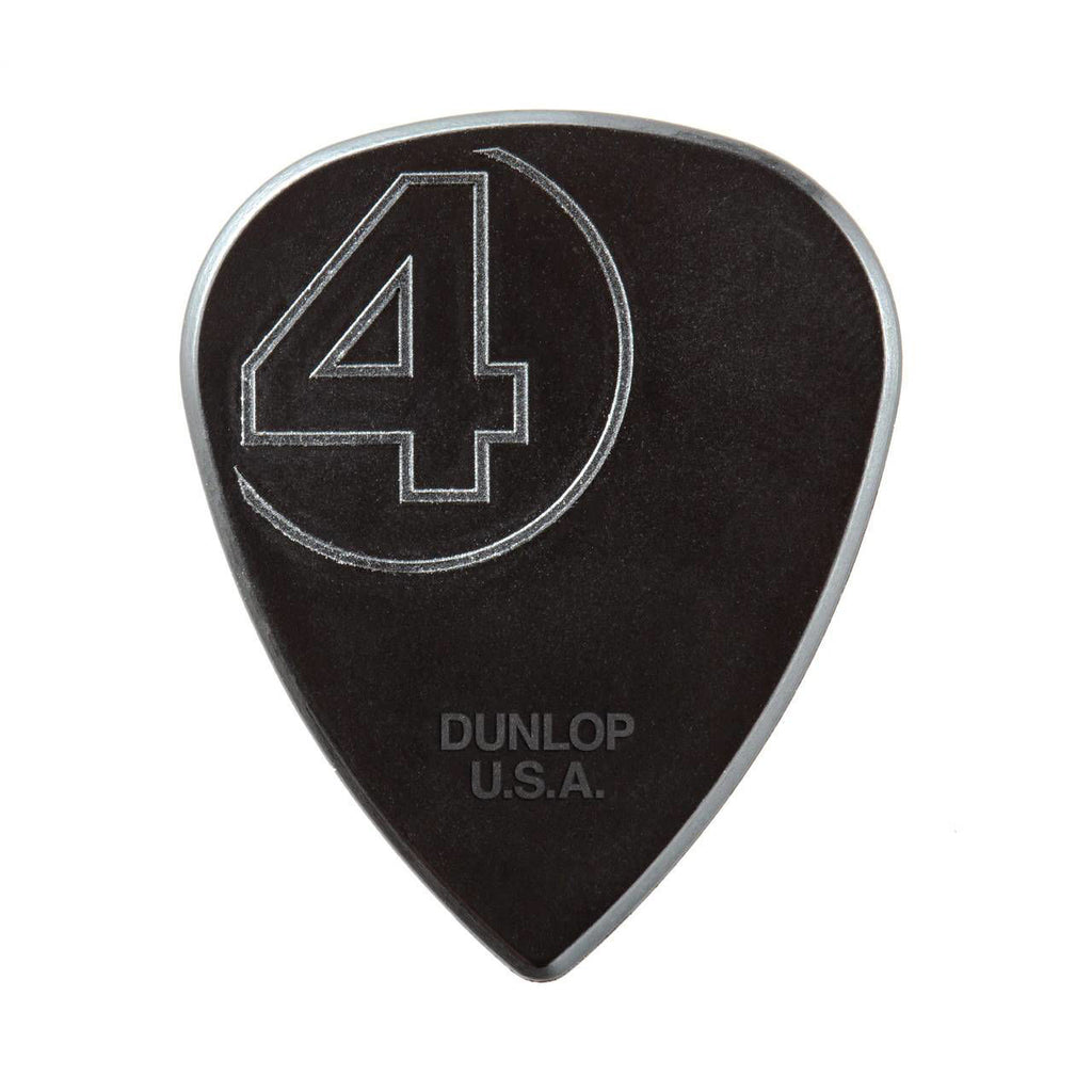 Six Jim Dunlop Jim Root Signature nylon guitar picks in a pack, featuring the JPJRN model with black and white design.
