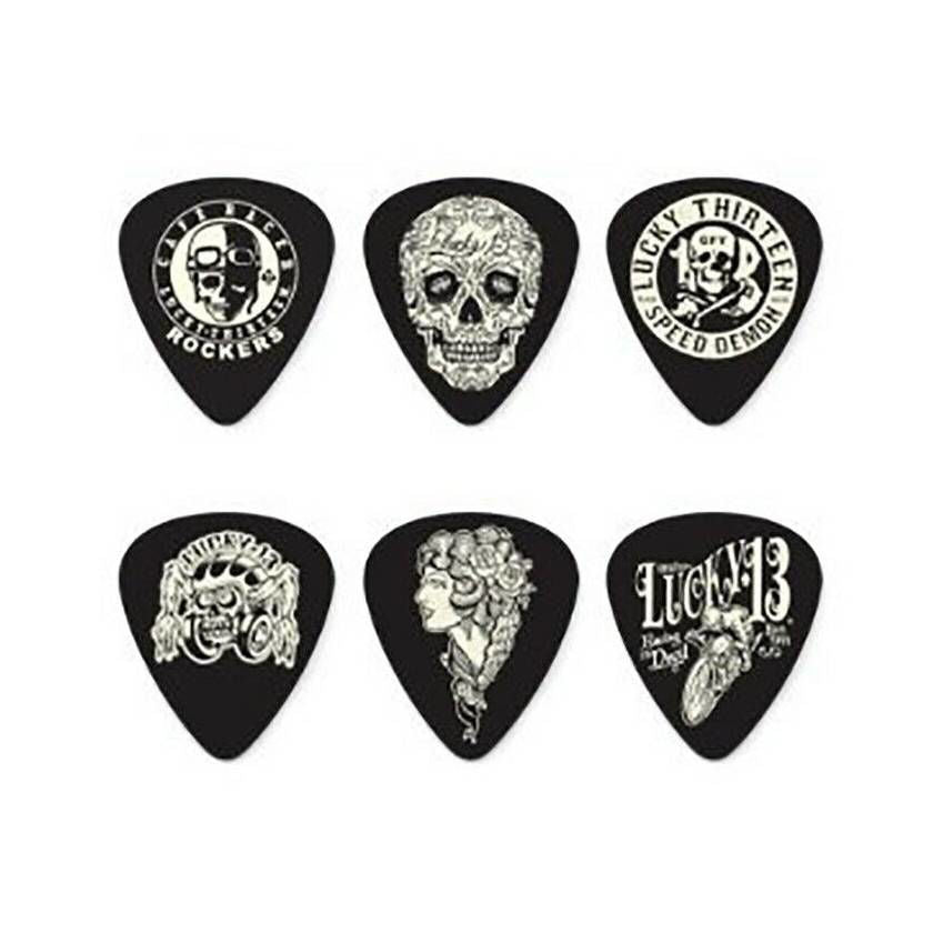 Jim Dunlop 1.0mm Lucky 13 Series 2 Guitar Pick Player Pack - 6 pack