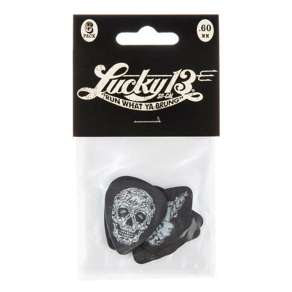 Jim Dunlop .60mm Lucky 13 Series 2 Guitar Pick Player Pack - 6 pack
